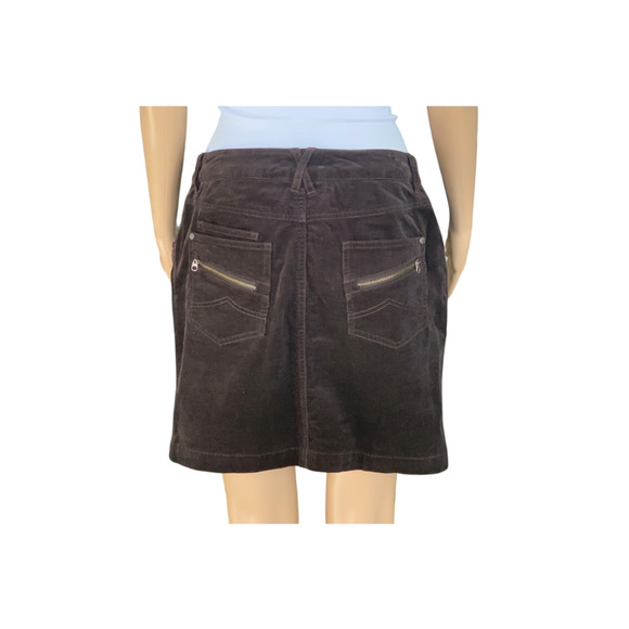 S. Oliver Brown Corduroy Western Mini Skirt Size 6 - Picture 2 of 8